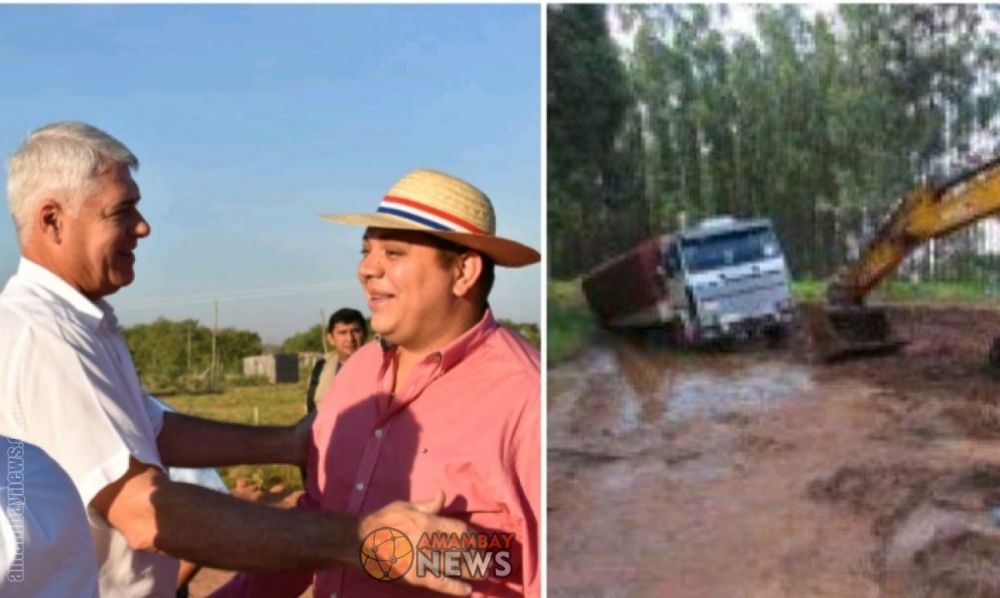 Ministro atribuye a las lluvias la baja ejecución en arreglos de caminos