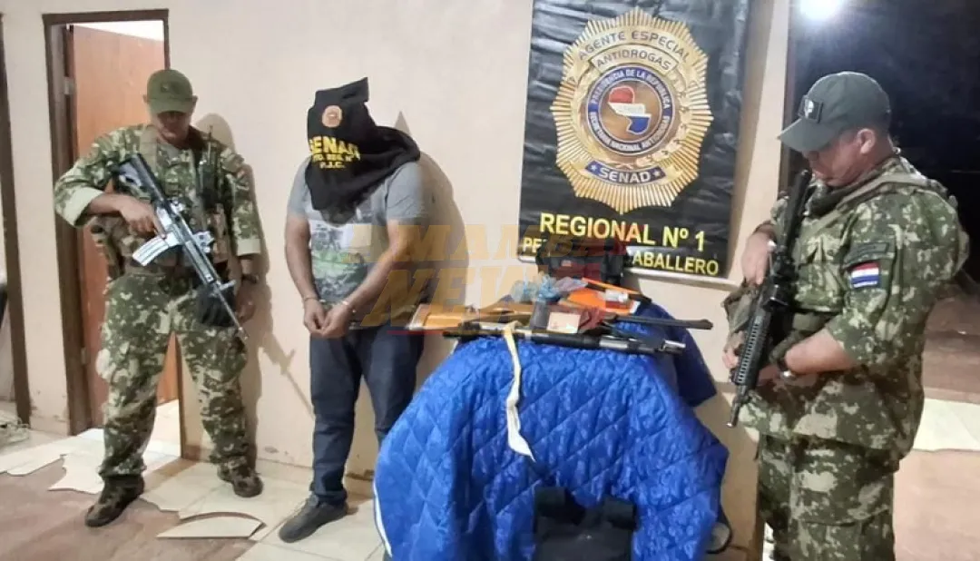 Desmantelan base de acopio y detiene a brasileño con antecedentes por narcotráfico