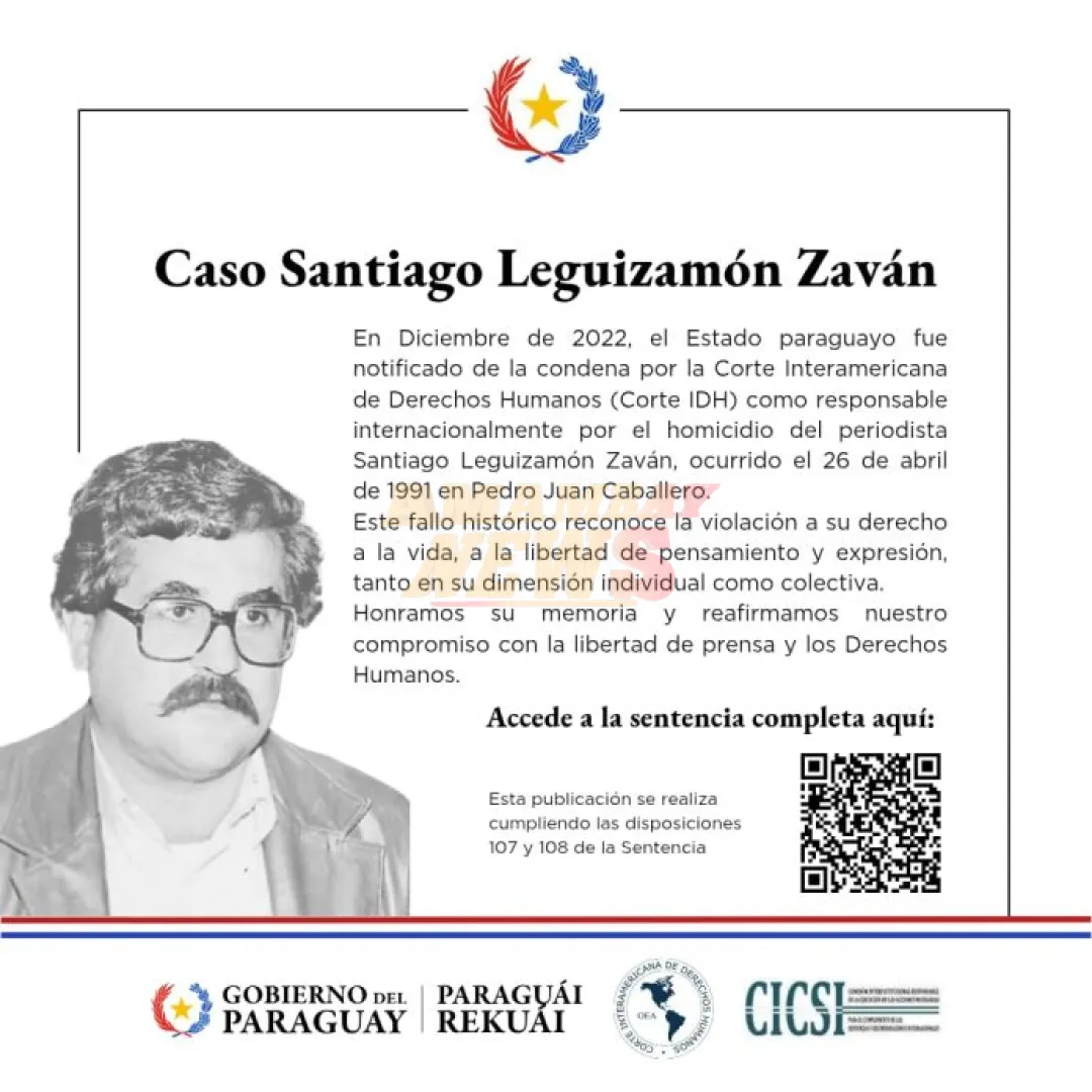 Caso Leguizamón: Gobierno refuerza acciones para cumplir con sentencia de la Corte Interamericana
