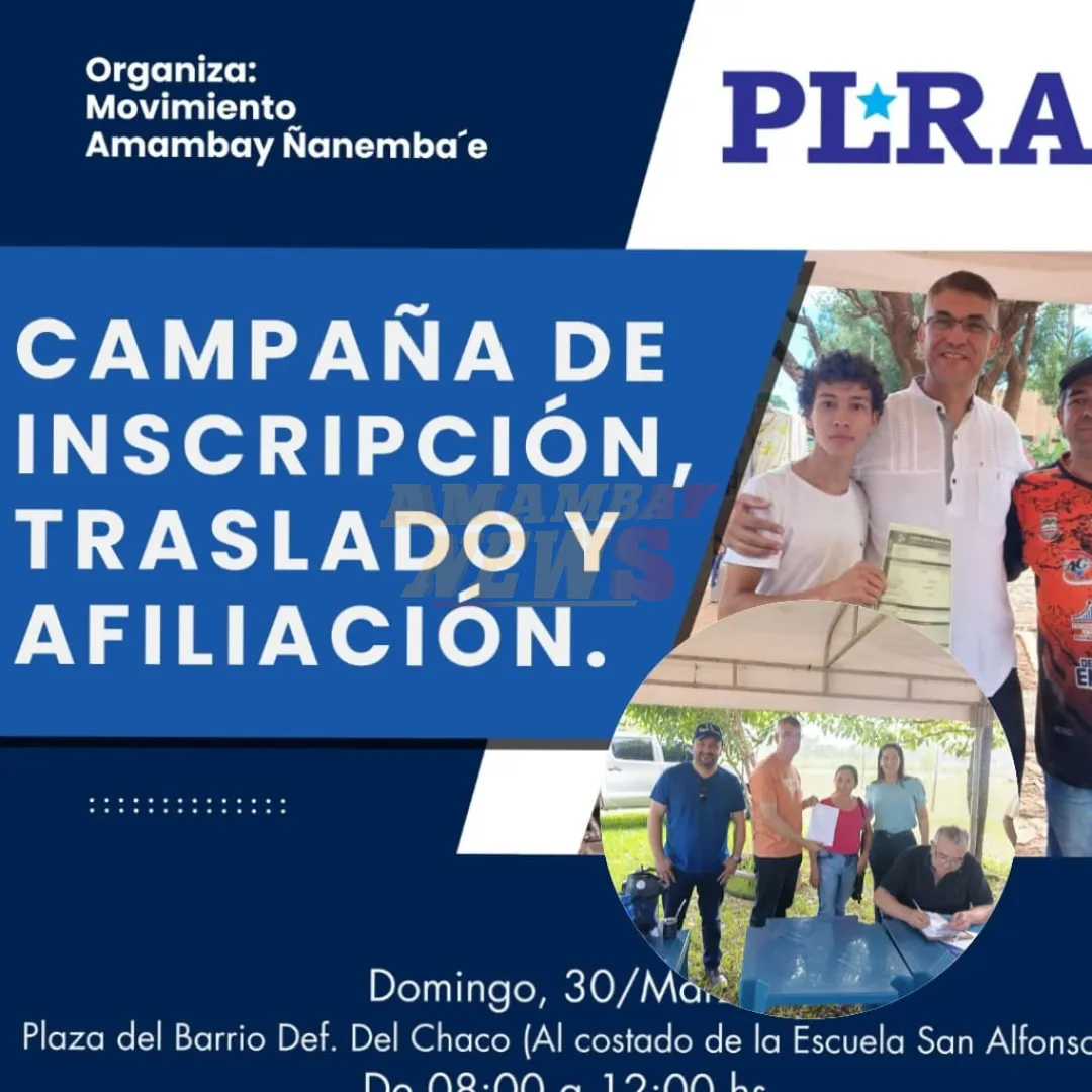 Amambay Ñanemba'e en campaña de inscripción, traslado y afiliación en PJC
