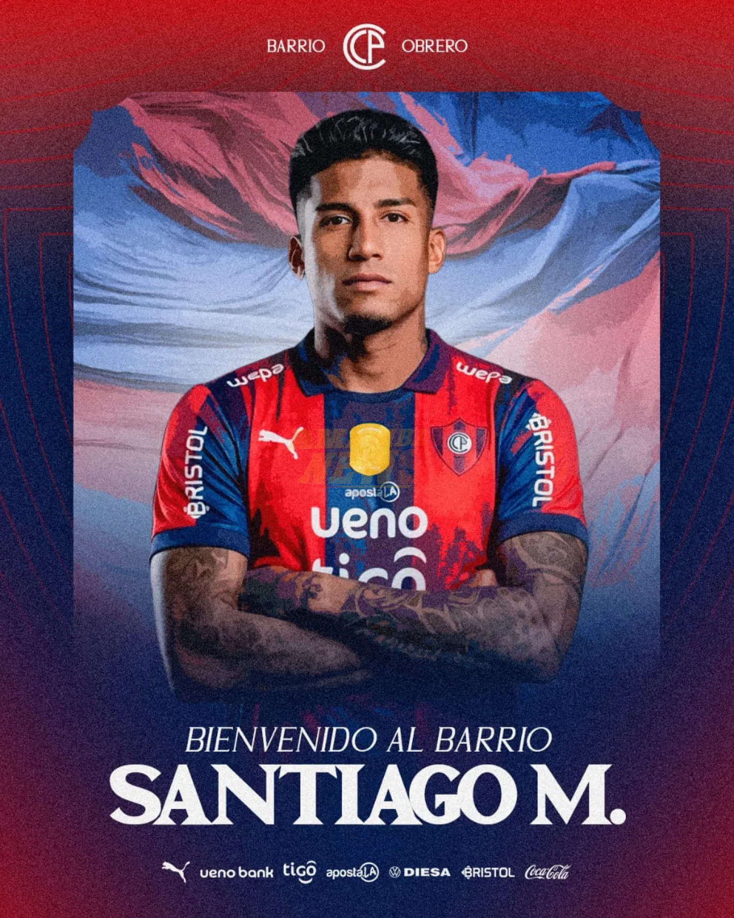 Santiago Mosquera fue anunciado como el primer refuerzo del Ciclón