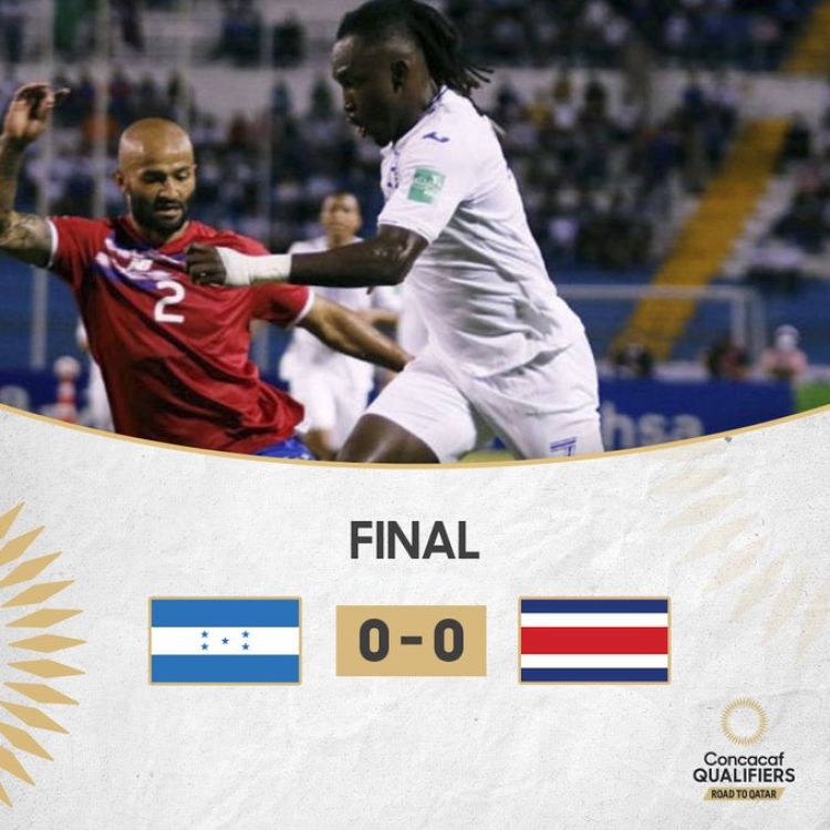 Costa Rica consigue un sufrido empate sin goles como visitante frente a Honduras