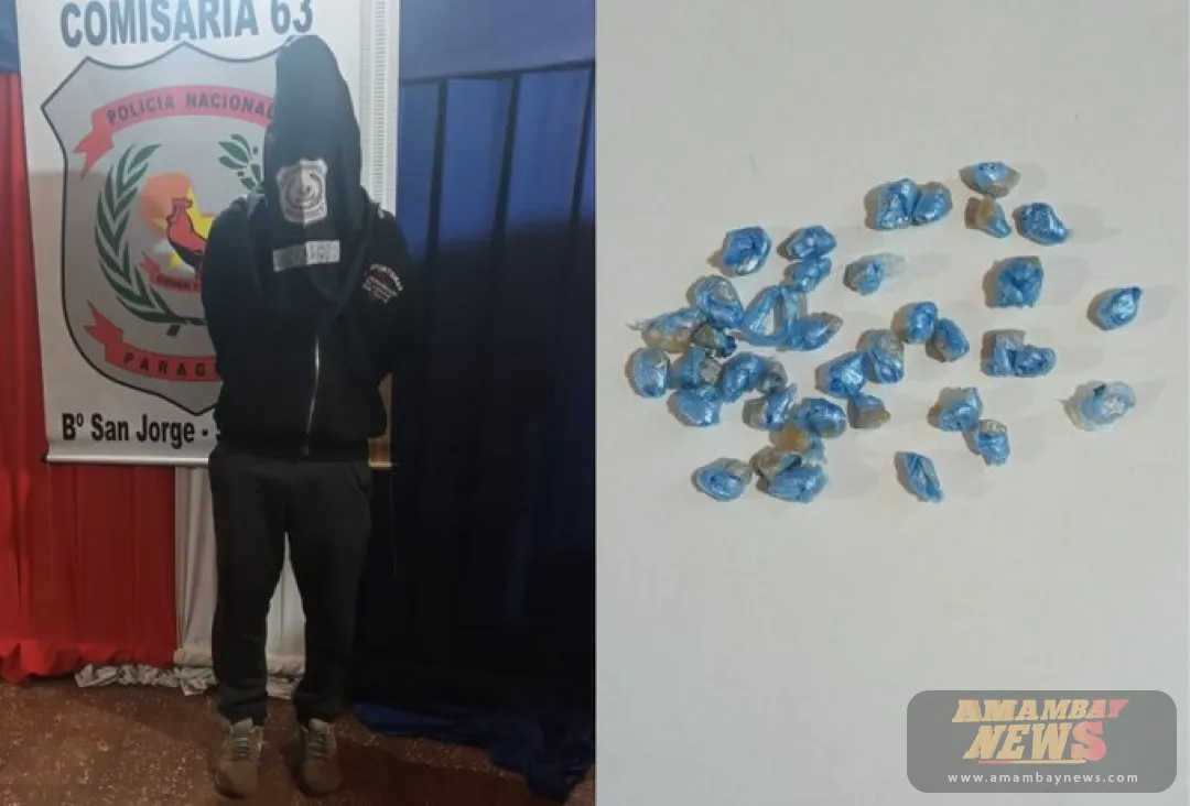 Detuvieron a un joven de 26 años con varias dosis de crack en San Antonio