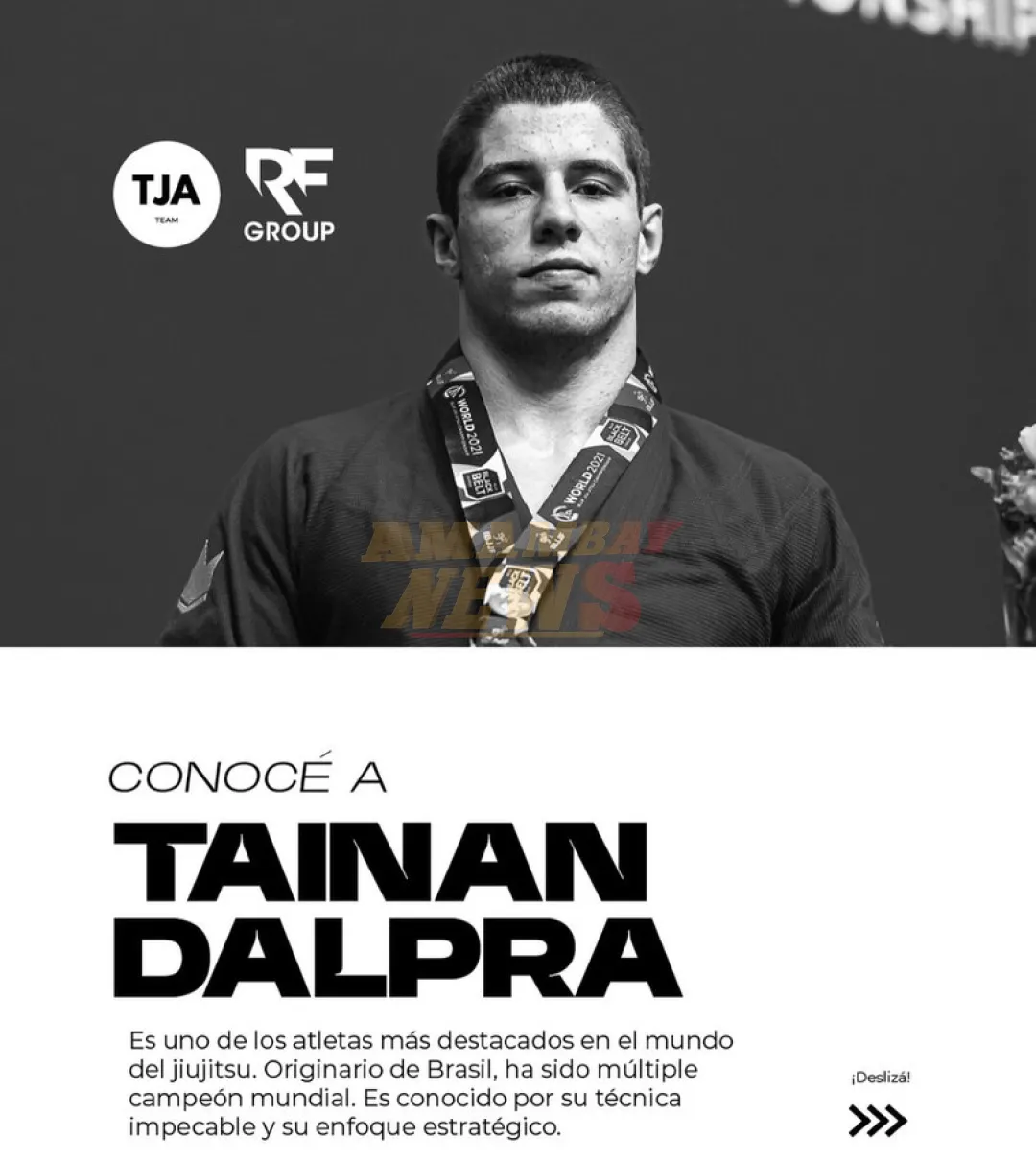 Realizarán el seminario masterclass de Brazilian Jiu-Jitsu con el campeón mundial Tainan Dalpra, en Ueno SND Arena