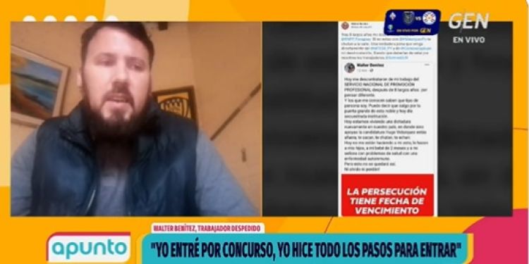 Desvinculan a funcionario del SNPP con esposa enferma por no apoyar a Hugo Velázquez