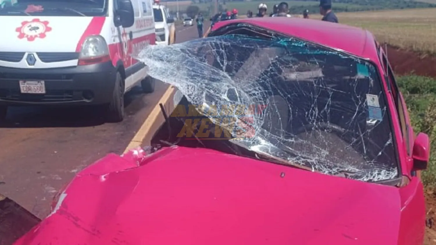 Choque deja una pareja fallecida y una familia herida sobre la ruta PY06 en Santa Rita
