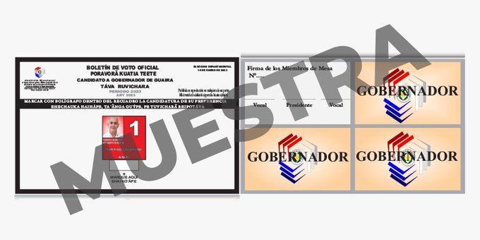 Se utilizarán boletines tradicionales en elección de gobernador del Guairá