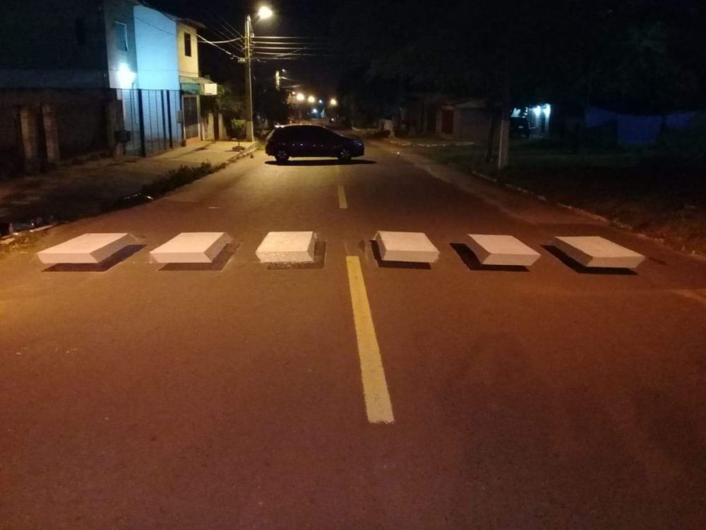 La primera franja peatonal en 3D del país fue creado por un equipo juvenil