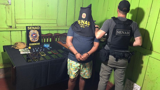 SENAD desbarata foco de venta de cocaína en Salto del Guairá