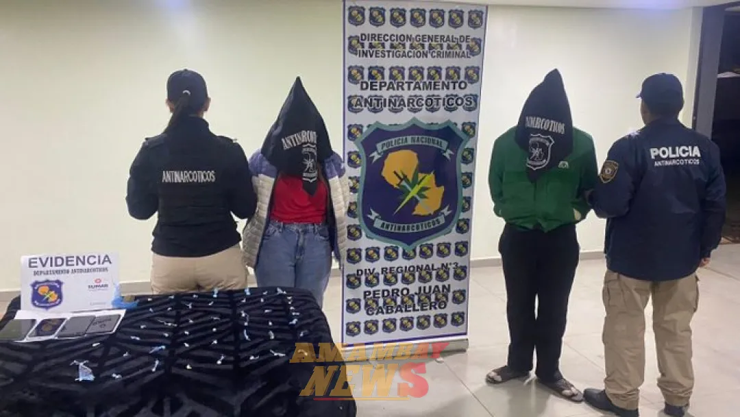 Antinarcóticos captura a una pareja con crac y marihuana en Pedro Juan Caballero