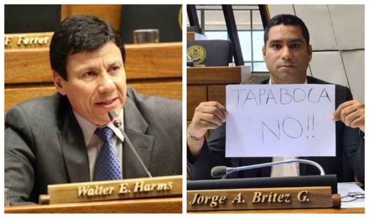 Harms dice que Britez merece un saplé por su cartel contra tapabocas