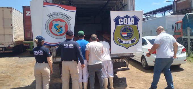 Aprehenden a tres personas e incautan 5.000 kilos de carne vacuna en Mariano Roque Alonso
