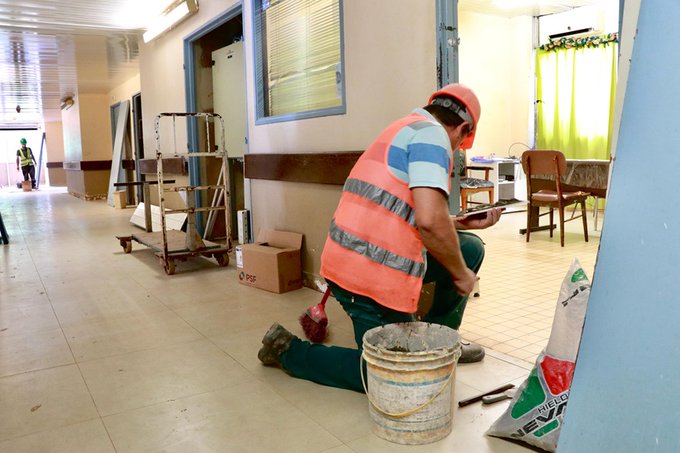 Trabajos de reparación y mantenimiento están en marcha en el Hospital Nacional de Itauguá