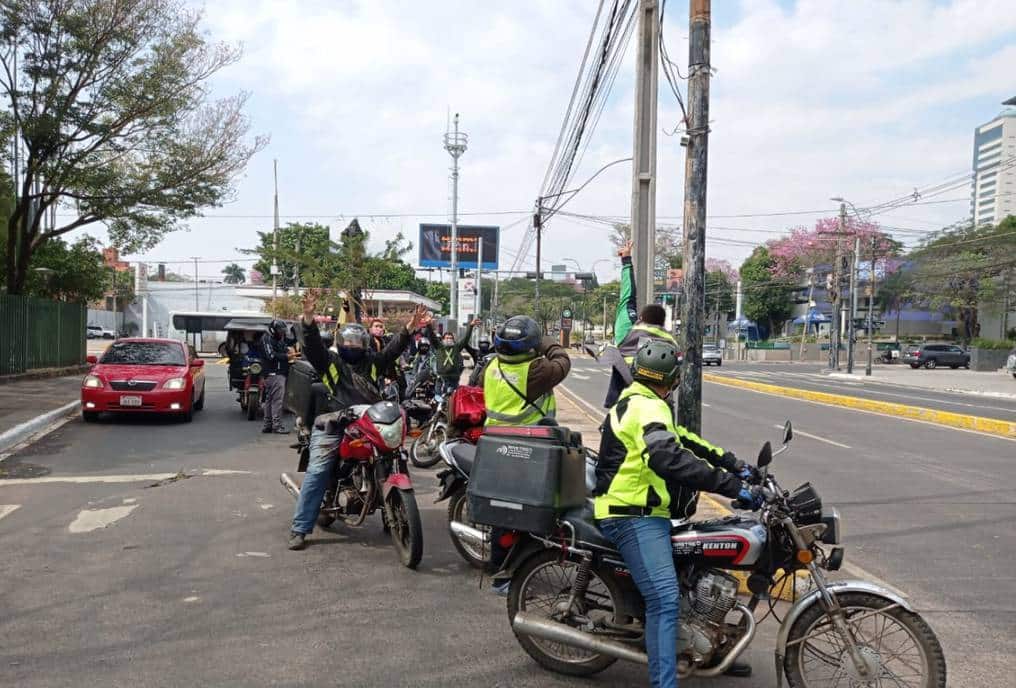 Deliverys y conductores de plataformas centrarán sus movilizaciones sobre la avenida Eusebio Ayala