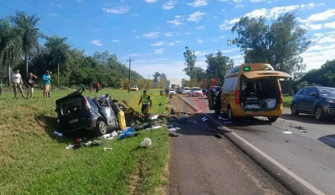 Dos fallecidos en choque múltiple en Misiones