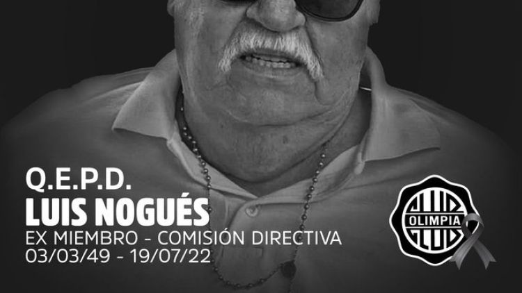 Olimpia lamenta la partida de Luis Nogués