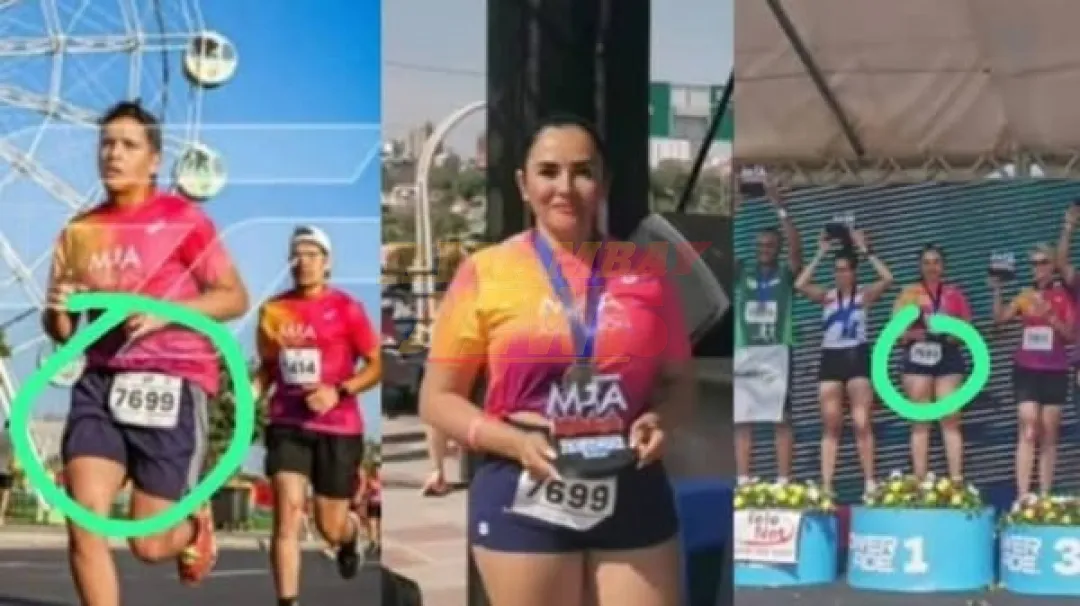 Mujer que no corrió el  Marathon subió al podio cómo ganadora de la competencia