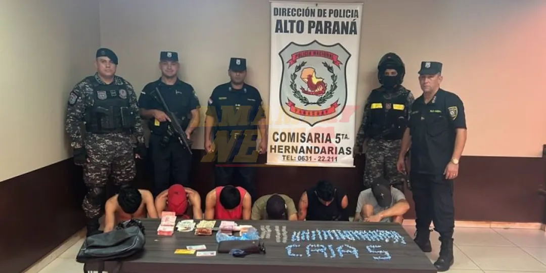 Operativo policial termina con seis detenidos por microtráfico