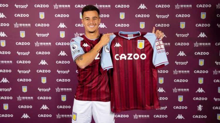 Philippe Coutinho fue presentado en el Aston Villa