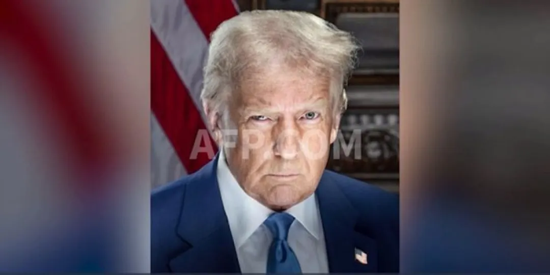 El retrato oficial de Donald Trump como presidente y su parecido con su ficha judicial