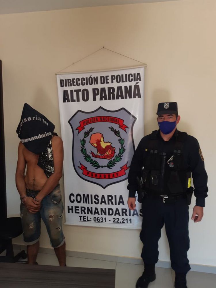 Adicto es detenido tras agredir a su madre y hermana, y destruir objetos de la casa en Hernandarias