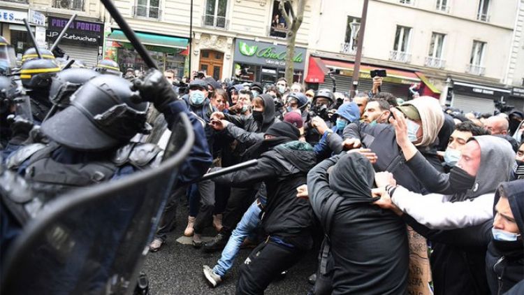 Al menos 34 detenidos durante las protestas del 1° de Mayo en París