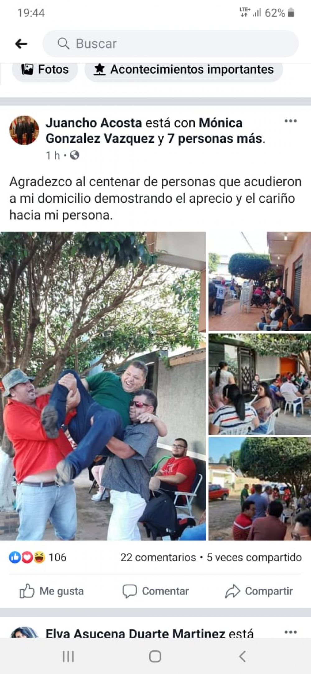 Juancho Acosta con miedo de pedrojuaninos tras distritación de Chiriguelo