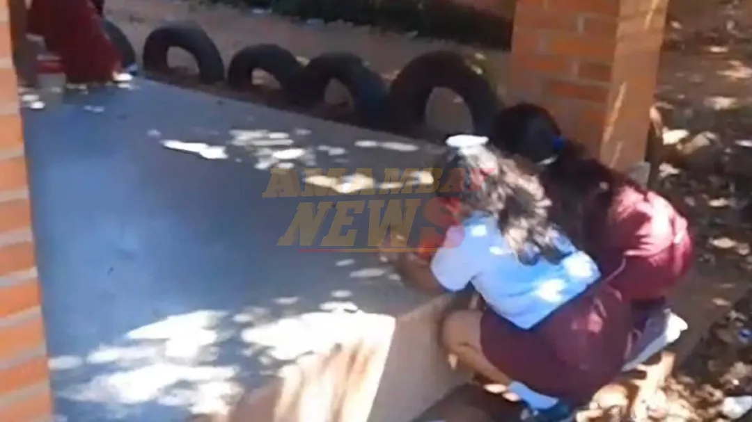 Hambre Cero: Niños comen en el piso en Caaguazú