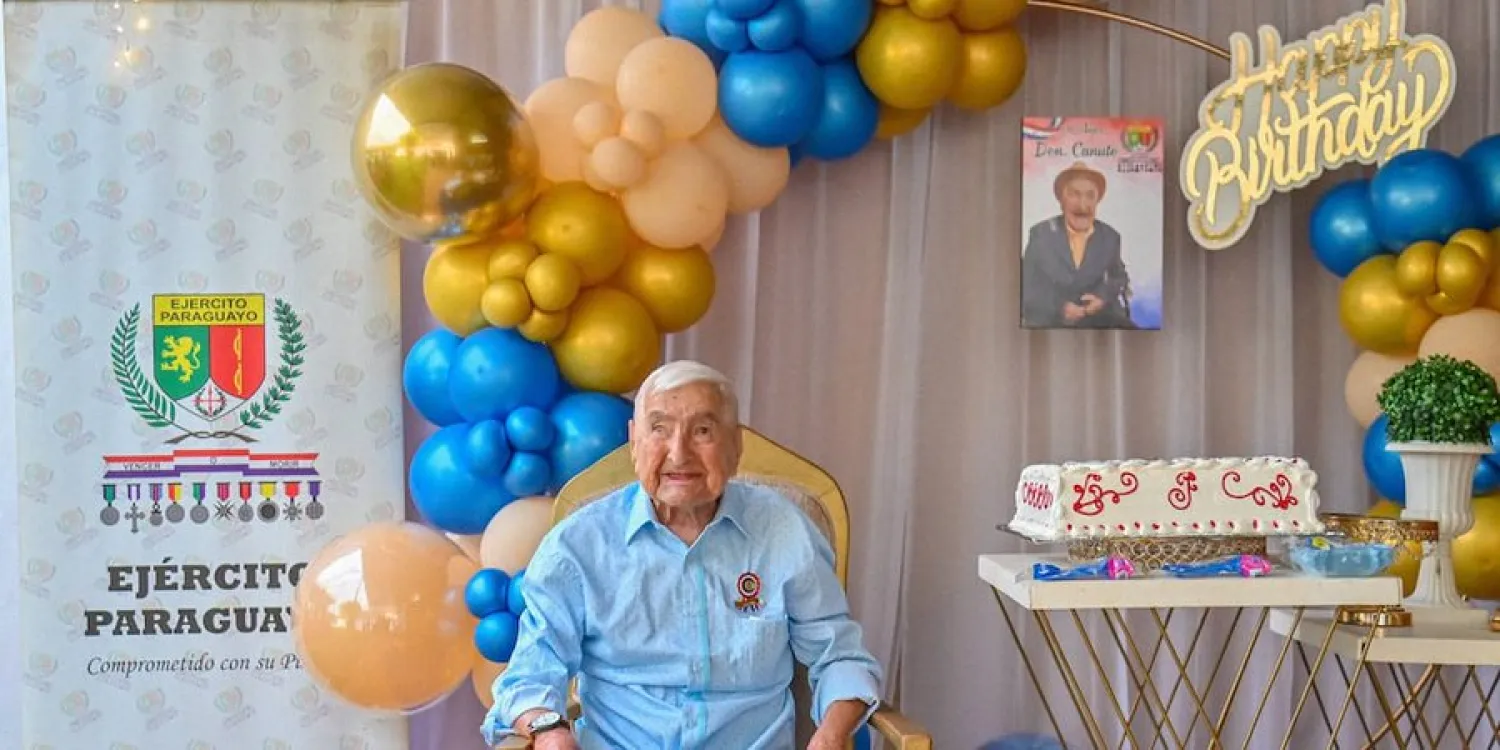 Don Canuto González, héroe del Chaco, celebra sus 110 años de vida