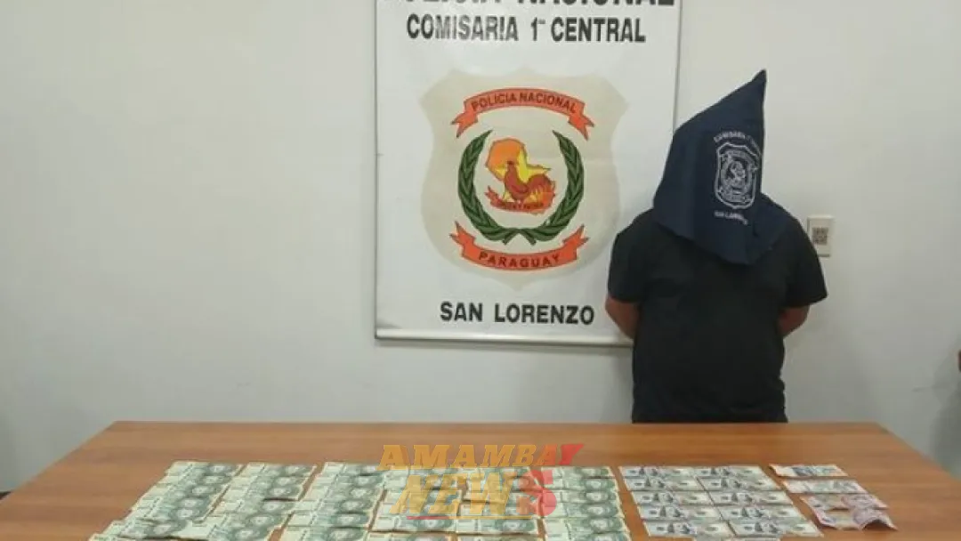 Policía detiene a un hombre por intentar cambiar dólares falsos en San Lorenzo