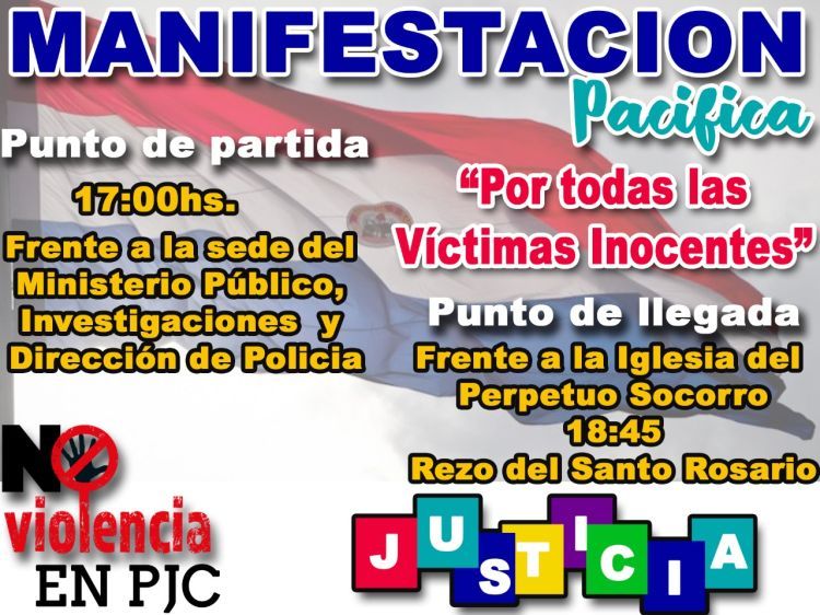 Marcha pacífica en demanda de justicia y por el fin de la violencia en la frontera
