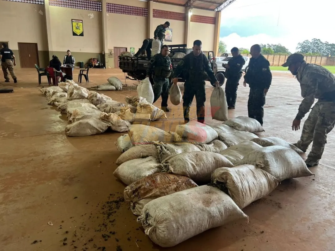 Incautan más de 1.200 kilos de marihuana en Amambay