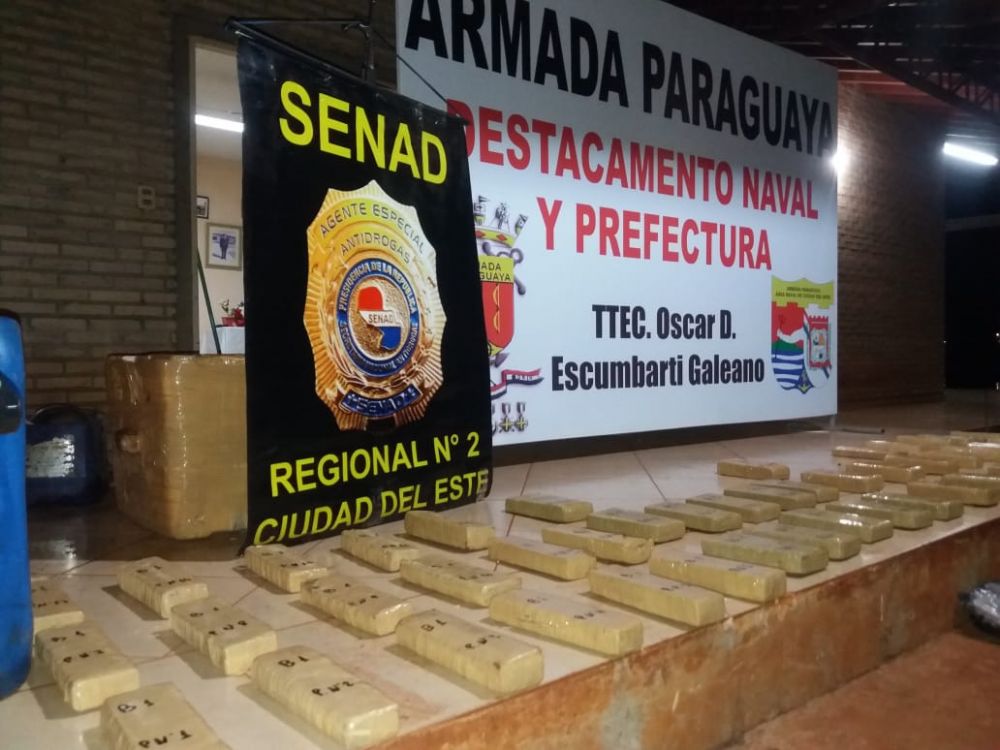 Incautan más de 100 kilos de marihuana en Destacamento Naval de Hernandarias