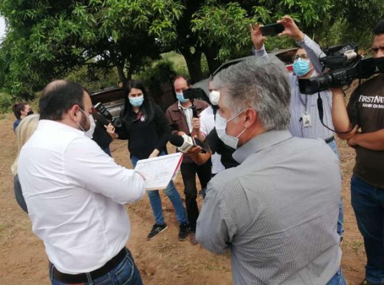 Autoridades fueron a Oviedo a verificar dónde construirán bases policiales y de la Senad
