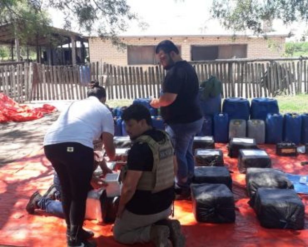 Chaco: el peso total de la cocaína incautada es de 478 kilos