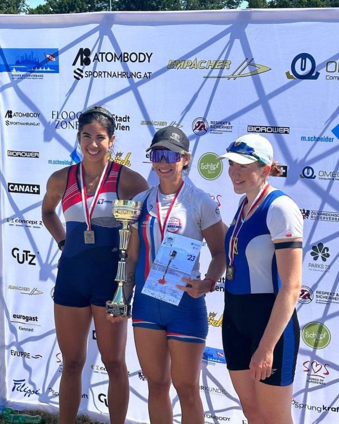 El remo femenino paraguayo luce en el podio en Viena