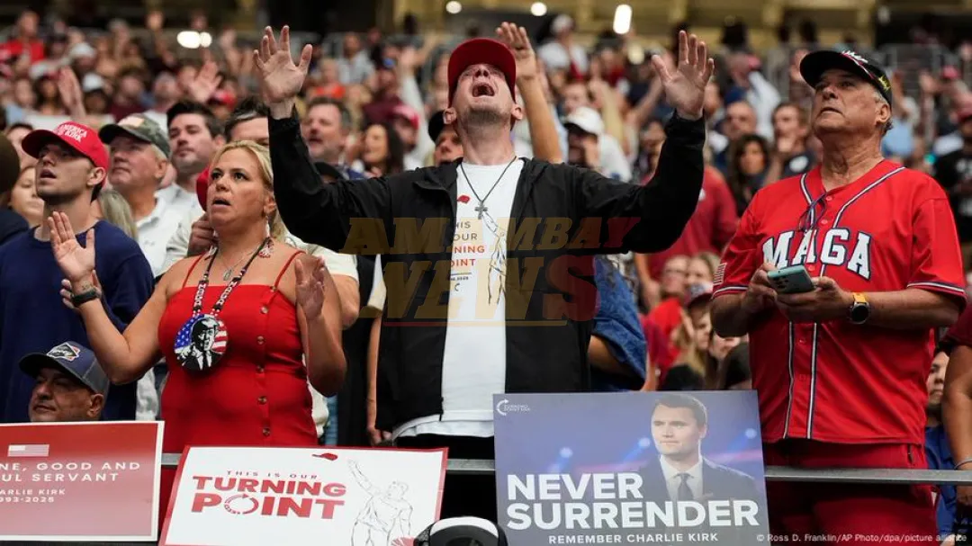 Trump encabeza multitudinario funeral de Charlie Kirk