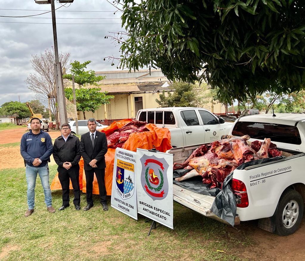 Incautan más de mil kilos de carne y aprehenden a presuntos abigeos en Concepción