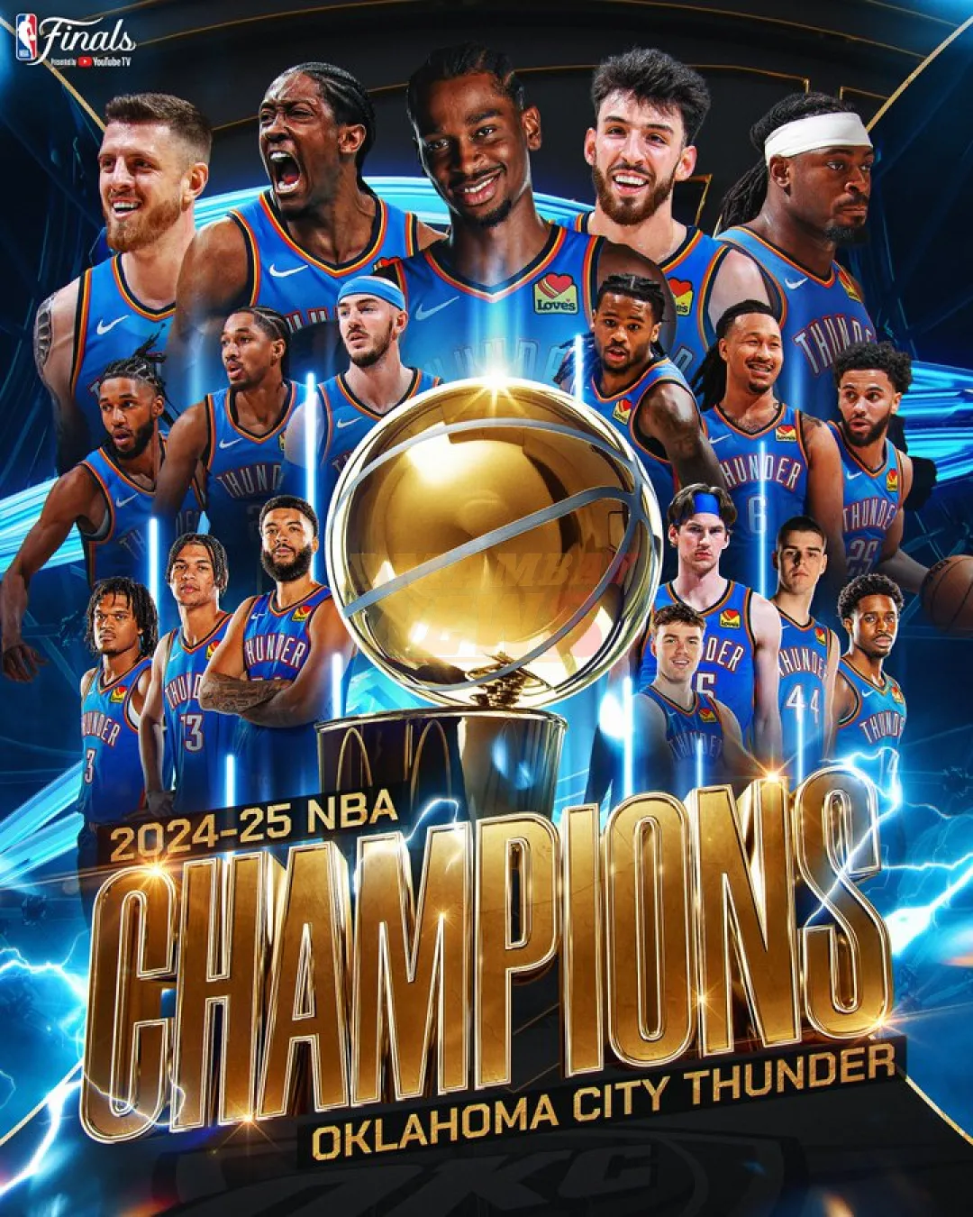 Thunder derrota a Pacers y conquista su segundo título como franquicia de la NBA