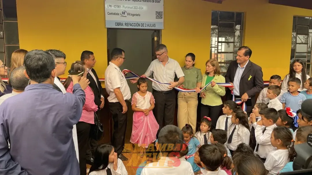 Intendente Ronald Acevedo inauguró obras en la Escuela República Federativa del Brasil