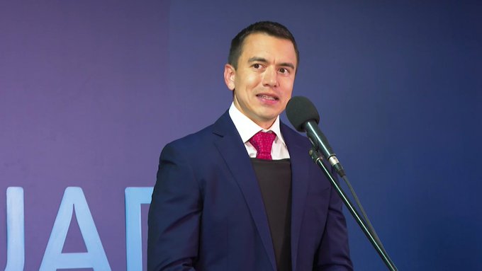 Él es Daniel Noboa, el candidato de 35 años que aspira a la presidencia de Ecuador