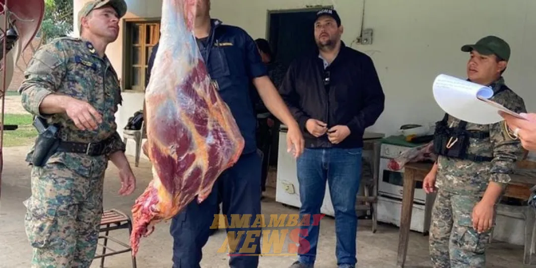 Dos imputados por abigeato tras incautación de más de 200 kilos de carne