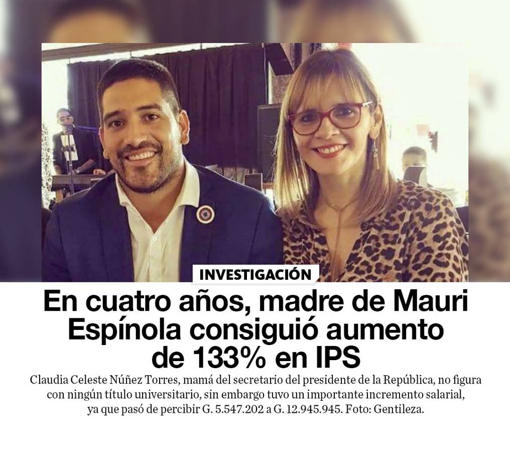 Espínola responde acusaciones contra su madre: “Le advierto a Cartes que no se meta con la familia”