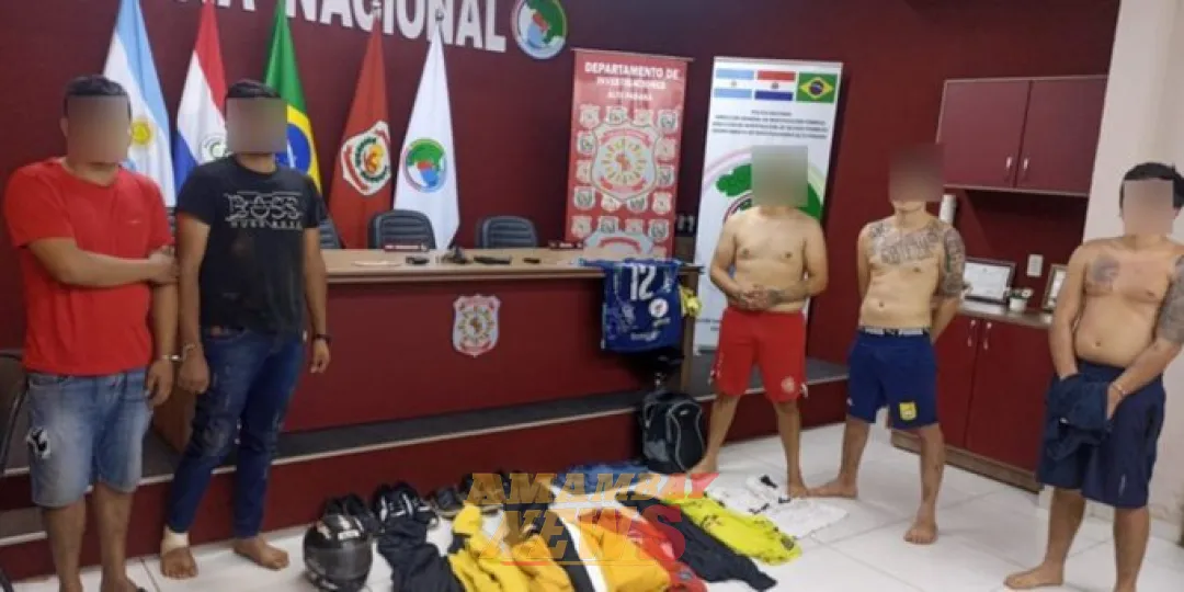Capturan a cinco asaltantes vinculados a violentos robos en Alto Paraná