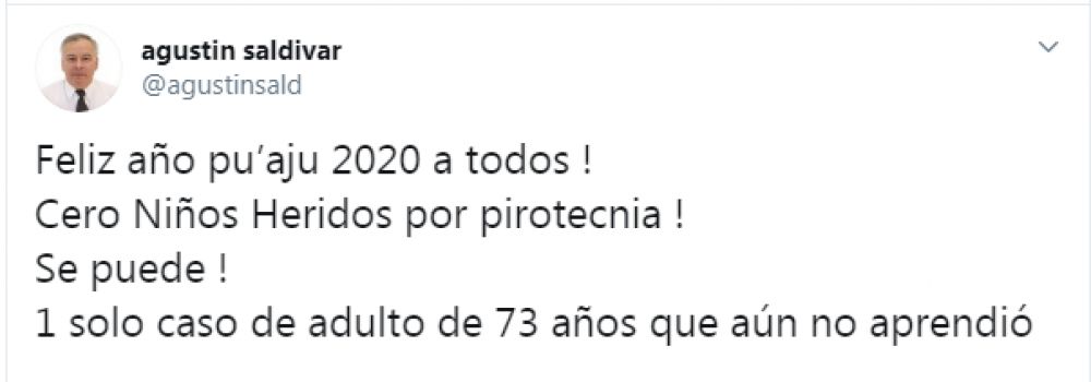 Cero niños heridos por pirotecnia en Año Nuevo
