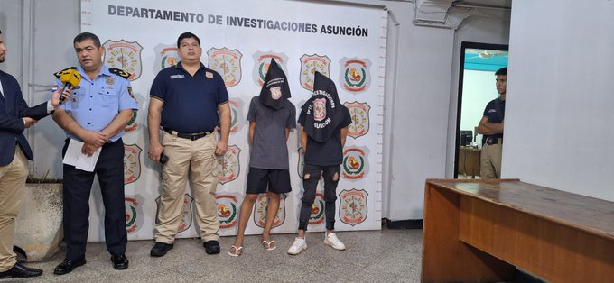 Detienen a 4 sospechosos de asaltar y balear a una mujer en Asunción