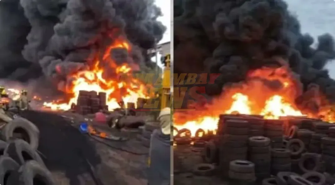 Voraz incendio consumió depósito de cubiertas al aire libre en PJC