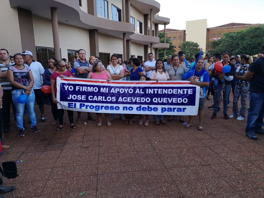 Llevan apoyo ciudadano al intendente de Pedro Juan Caballero, José Carlos Acevedo