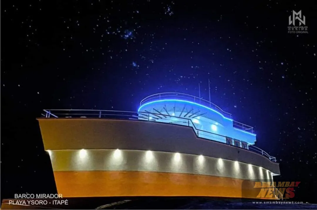 En Itapé, es furor un barco mirador de hormigón