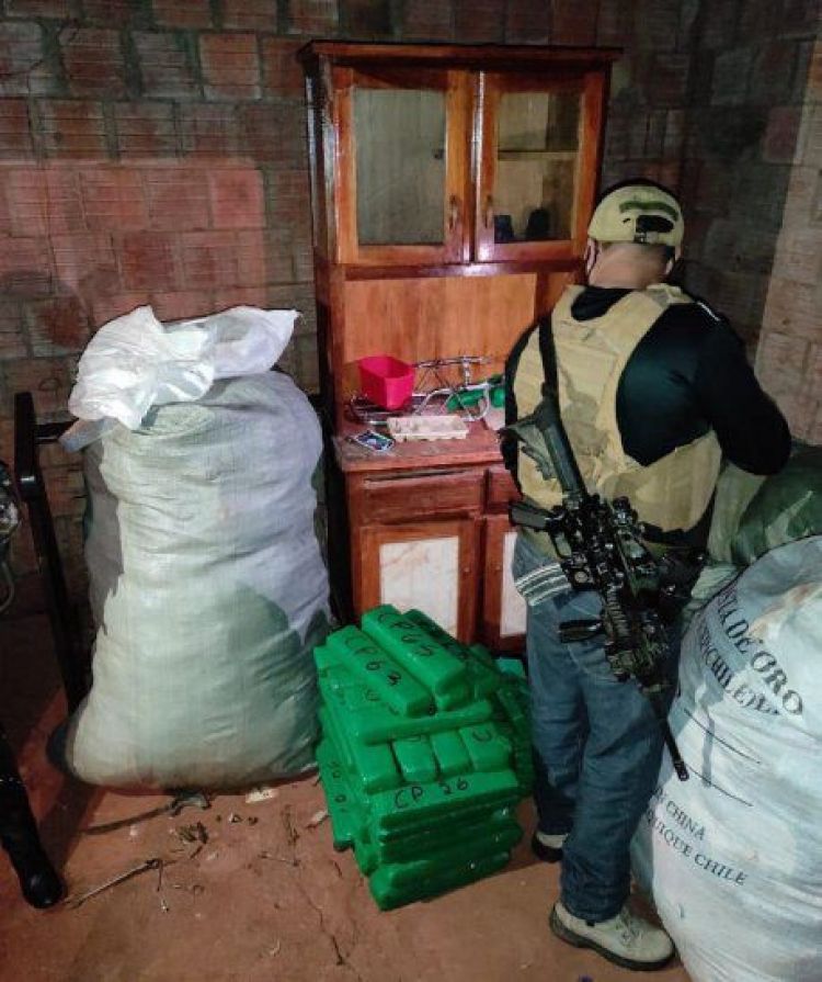 Incautan marihuana en el nuevo distrito de Cerro Cora que iba a ser enviada al Brasil